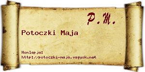 Potoczki Maja névjegykártya